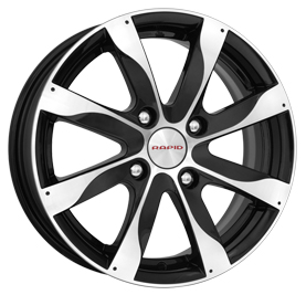 Купить запчасть RAPID - R14249 RAPID ДЖЕМИНИ АЛМАЗ (KC617) 6.0X15 4/114.3 ET44 d56.6 /black/ [r14249]