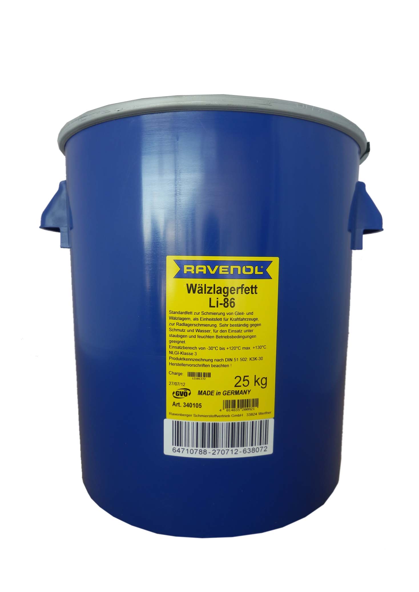 Купить запчасть RAVENOL - 4014835200821 Смазка Waelzlagerfett LI-86 (25кг)